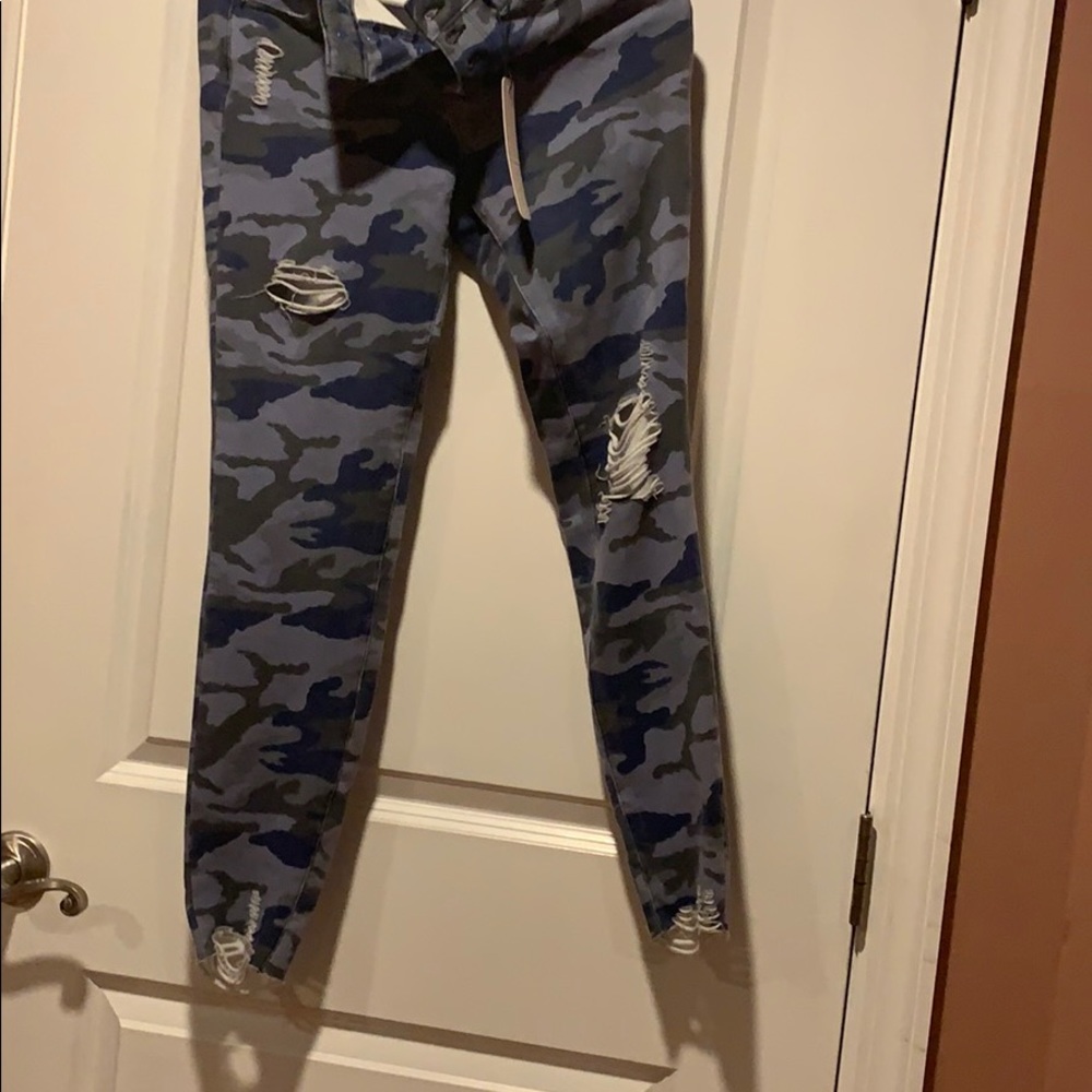 Ripped camo pants
